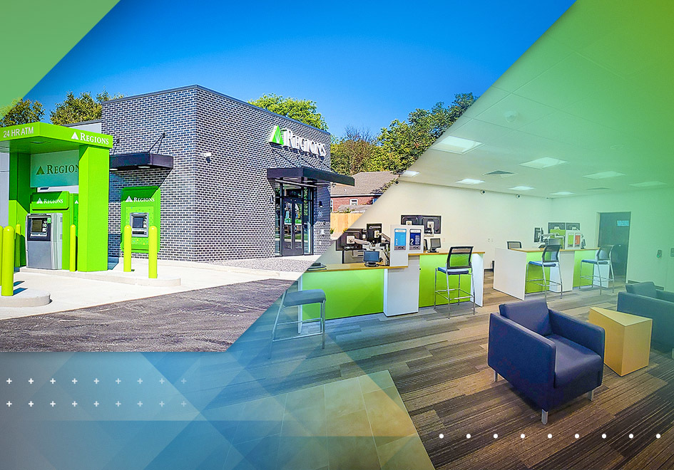 Regions’ Carbondale bankers serve customers in a one-on-one setting, rather than customers having to wait in a traditional teller line.
