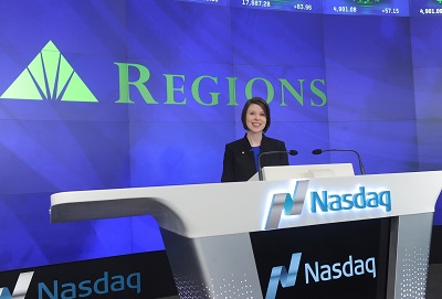 Ginny Franks accepts the award for Regions